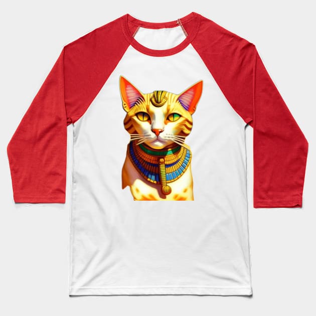 Egyptian Cat Baseball T-Shirt by Ambition ,Art